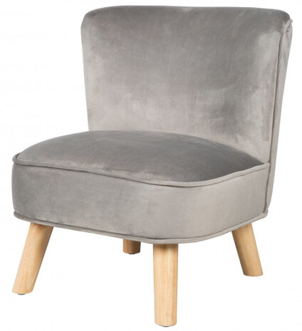 kinderfauteuil Lil Sofa junior 44 x 50 cm fluweel grijs