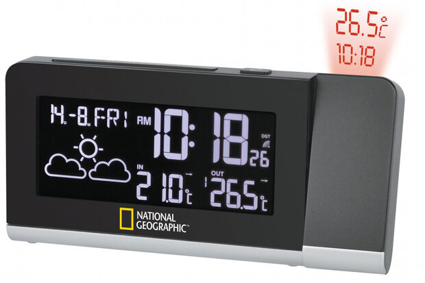 weerstation digitaal 16,4 cm zwart 3-delig