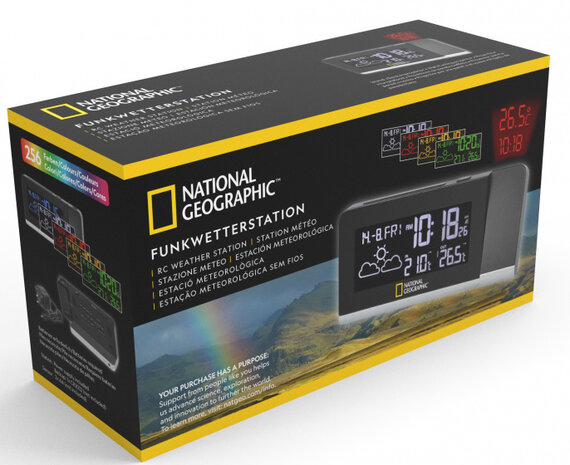 weerstation digitaal 16,4 cm zwart 3-delig