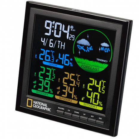 weerstation draadloos zwart/wit 5-delig
