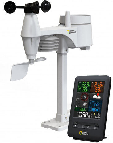 weerstation 5-in-1 zwart/wit 3-delig