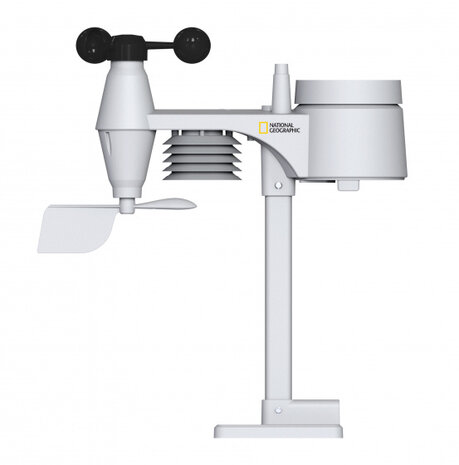 weerstation 5-in-1 zwart/wit 3-delig