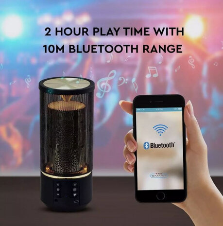 stereo-speaker VT-6211 led bluetooth 3W 1200mAh zwart