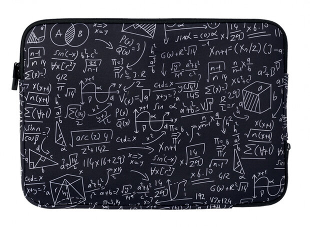 laptophoes Matematic 13 inch neopreen zwart