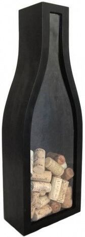 wijnkurkverzamelaar 15,5 x 42 cm zwart