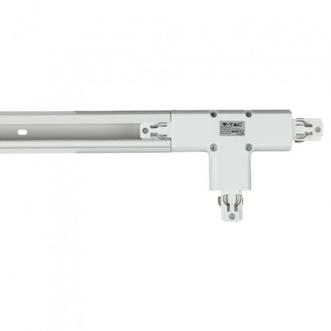 T-connector railverlichting 18 x 11 cm IP20 ABS wit