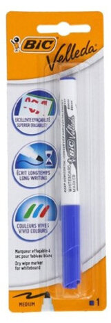 whiteboardmarker 1,4 mm 14 cm wit/blauw