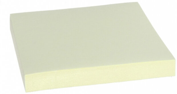kleefnotities gelijmd 7,5 x 7,5 cm geel 100 vellen