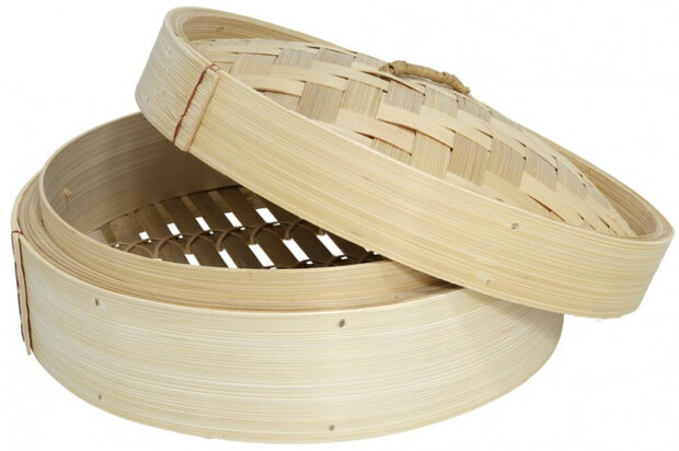 stoommandje 10 x 26 cm bamboe beige