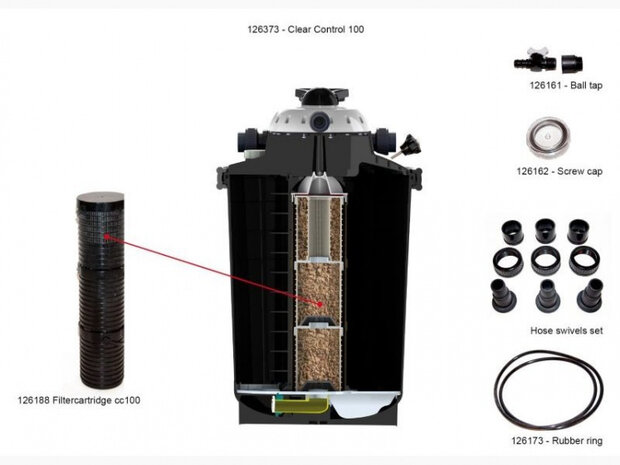 drukfilter Clear Control 100 antraciet