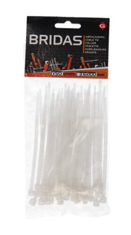 kabelbinders 3,6 x 100 mm wit 50 stuks