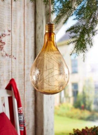 hanglamp Pear 60 led 16 x 16 x 28 cm brons 2-delig