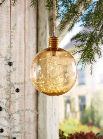 hanglamp Globe 60 led 17 x 17 x 21 cm brons 2-delig