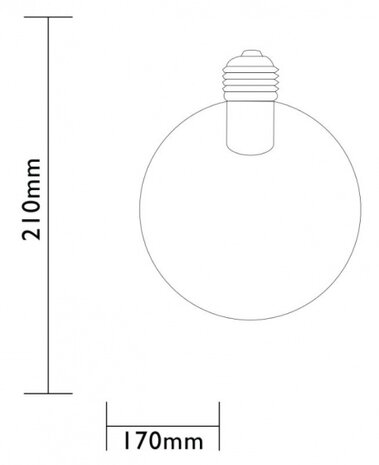 hanglamp Globe 60 led 17 x 17 x 21 cm brons 2-delig