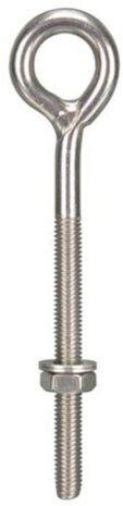 oogbout 13 x 3 cm RVS zilver 4-delig