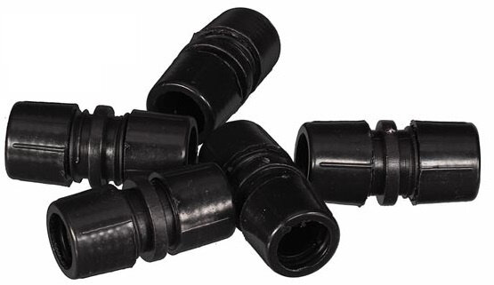 connector inline lichtslang zwart 5 stuks