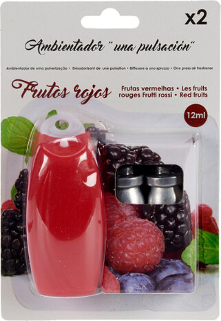luchtverfrisser roodfruit 24 ml 11,5 x 17 cm rood 3-delig