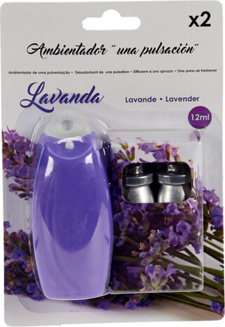 luchtverfrisser lavendel 24 ml 11,5 x 17 cm paars 3-delig