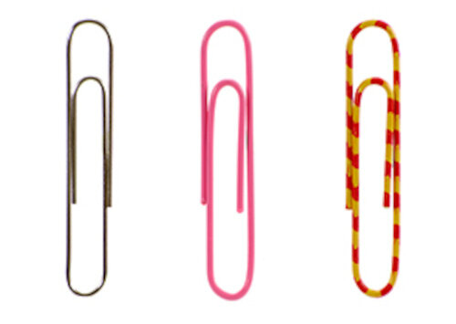 paperclips gekleurd 14 x 9 cm staal 60 stuks