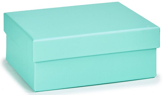 opbergdoos 12,5 x 8,5 x 5 cm karton turquoise