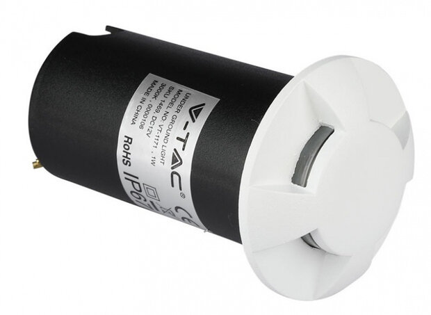 grondspot VT-1171 led 1W 9,3 cm 3000K 10lm IP67 wit