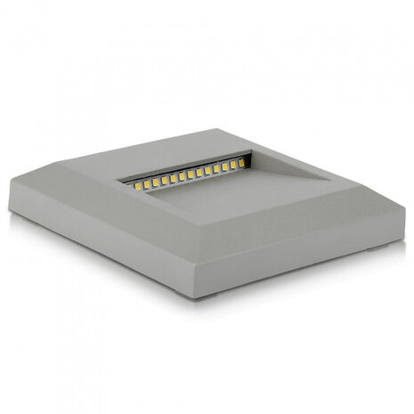trapverlichting VT-1152 led 12,4 cm 2W 3000K 60lm grijs