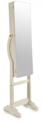 spiegelkast led 152 x 36 x 30 cm wit hout/glas