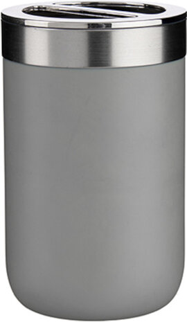 tandenborstelhouder 7,7 x 11,2 cm RVS grijs/zilver
