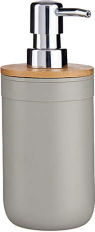 zeepdispenser 350 ml 8 x 17 cm polypropyleen grijs