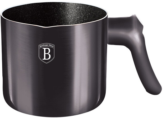 melkpan Carbon Pro 1,2 liter aluminium zwart