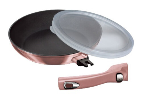 steelpan I-Rose 28 cm 2,4 liter roze/zwart