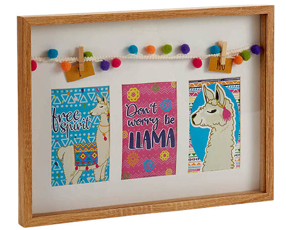 fotolijst Pom Pom 40 x 29 cm hout/glas bruin