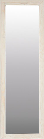 spiegel Canada 140 x 38 cm hout/glas wit/zilver