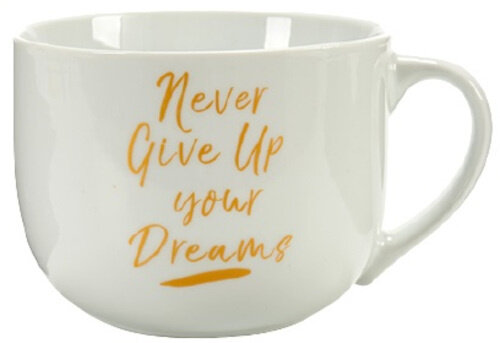 kopje Dream 500 ml porselein wit/goud