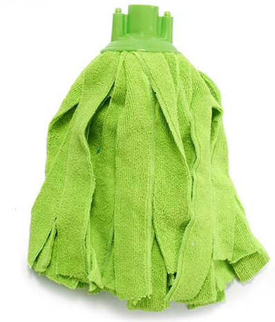 vloermop 9 x 30 cm microvezel groen
