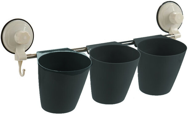 keukenhulphouder 52,5 x 13,5 x 15,5 cm zwart 6-delig