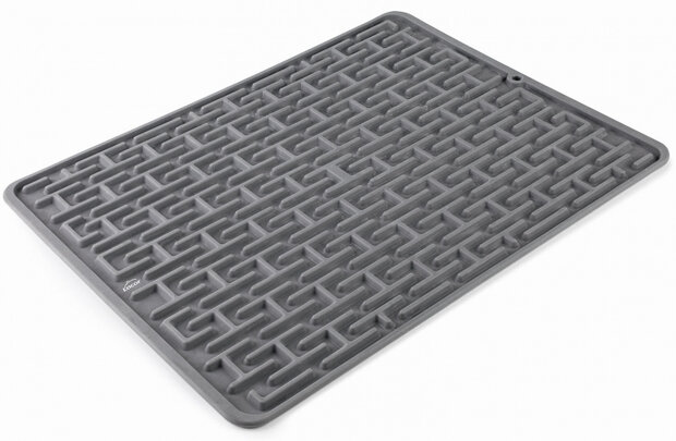 afdruipmat 31 x 43 cm siliconen grijs