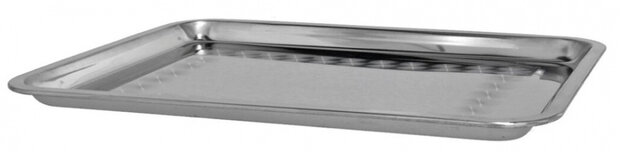 bakplaat Rustidera Allan 40 x 30 cm RVS zilver