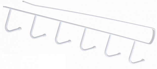 kledinghanger 26 x 7 x 1 cm staal wit