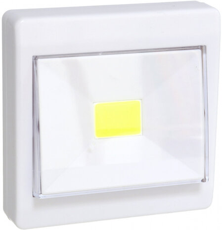 schakelaar led 8,7 x 8,7 x 2 cm wit