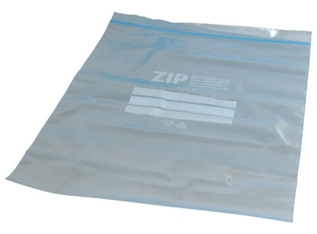 vershoudzakken 25 x 30 cm polyetheen blauw 15 stuks