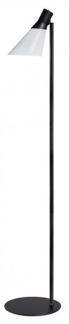 vloerlamp Gent 24 x 140 cm E14 staal/glas zwart