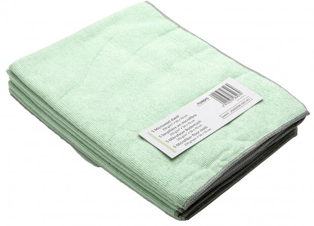 dweil 70 x 50 cm microvezel groen 5 stuks