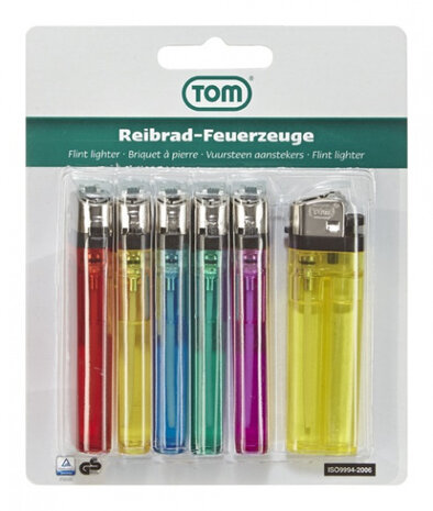 wegwerpaanstekers Tom 8 cm 6 stuks