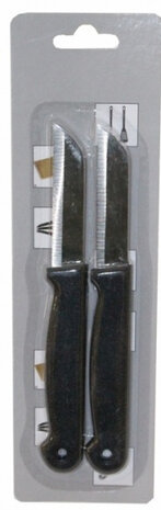 schilmesje staal zilver/zwart 2 stuks