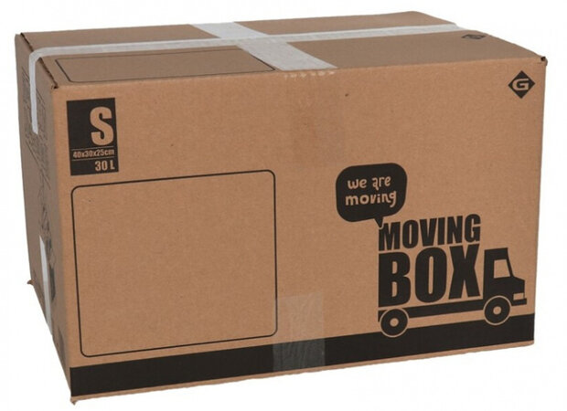 verhuisdoos 40 x 30 x 25 cm 30 liter karton bruin