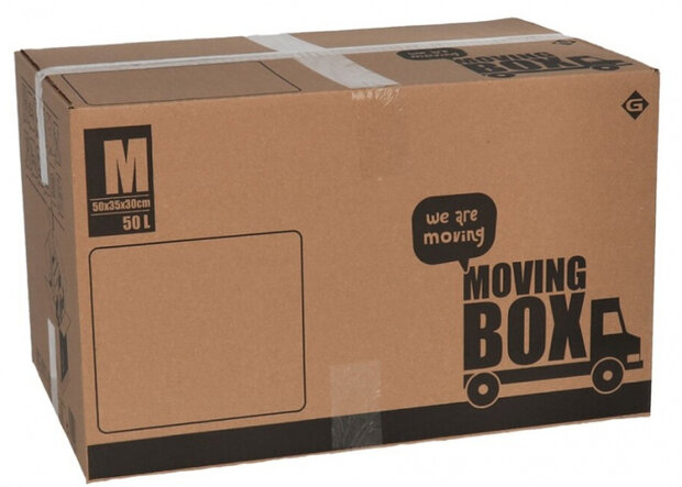 verhuisdoos 50 x 35 x 30 cm 50 liter karton bruin