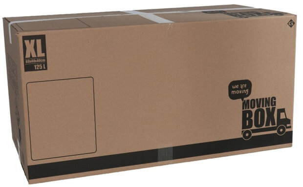 verhuisdoos 80 x 40 x 40 cm 125 liter karton bruin