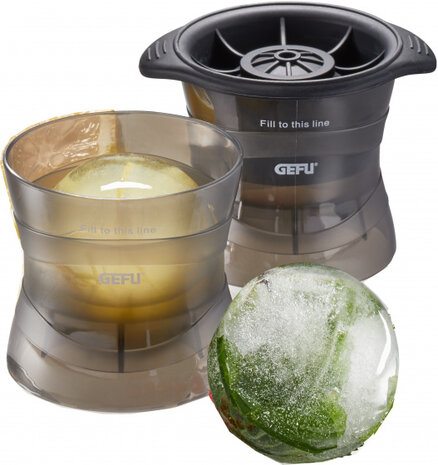 ijsbolmaker Globe 10,6 x 8,5 x 7,8 cm grijs/zwart 2-delig