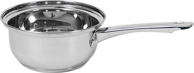 steelpan Manhattan 150 ml 14 cm RVS zilver